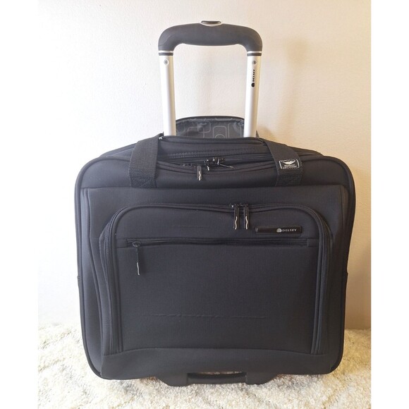 DELSEY Luggage Helium Superlite Lightweight 2 Wheel Rolling Tote Suitcase Black